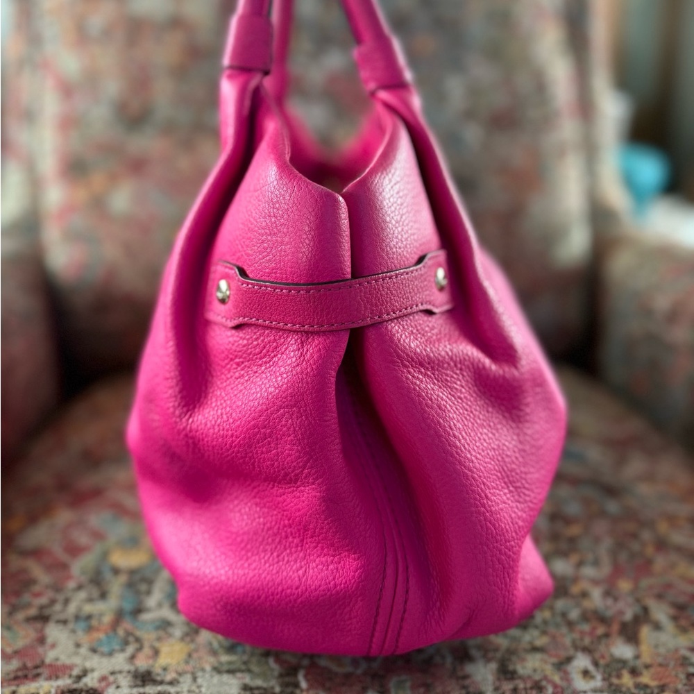 Kate Spade Berkshire Road Pink Magenta Gold Stevie Satchel Bag - Picture 4 of 10